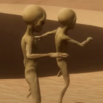 The camera accidentally recorded the scene of aliens drinking and dancing. 